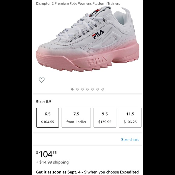 fila pink fade